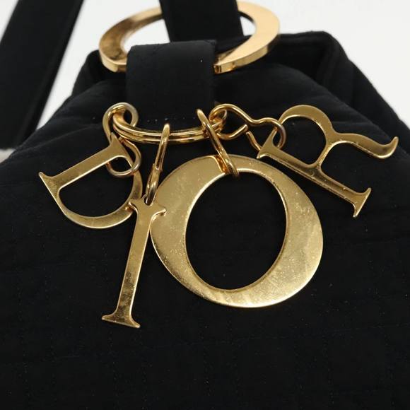 Christian Dior Canage Shoulder Bag Nylon Black Gold Auth yk15552 - Picture 14 of 16